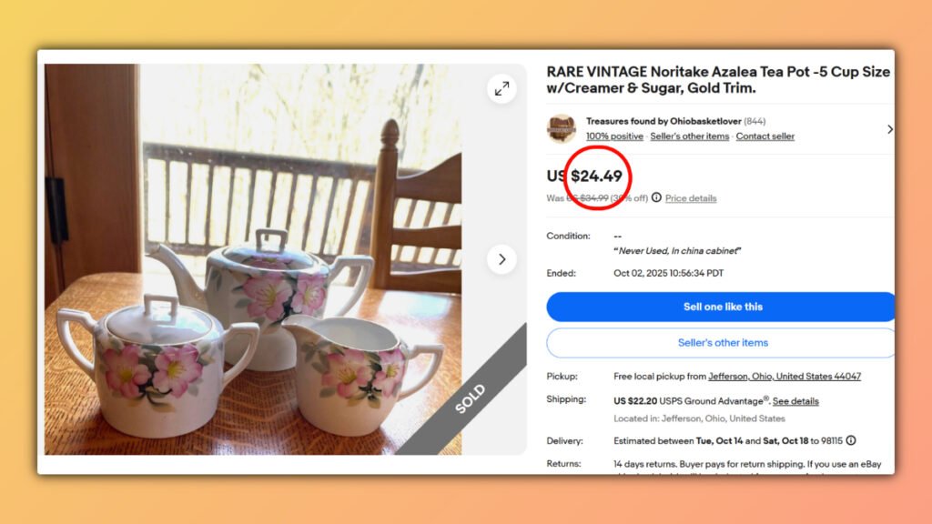 Azalea Tea Set by Noritake