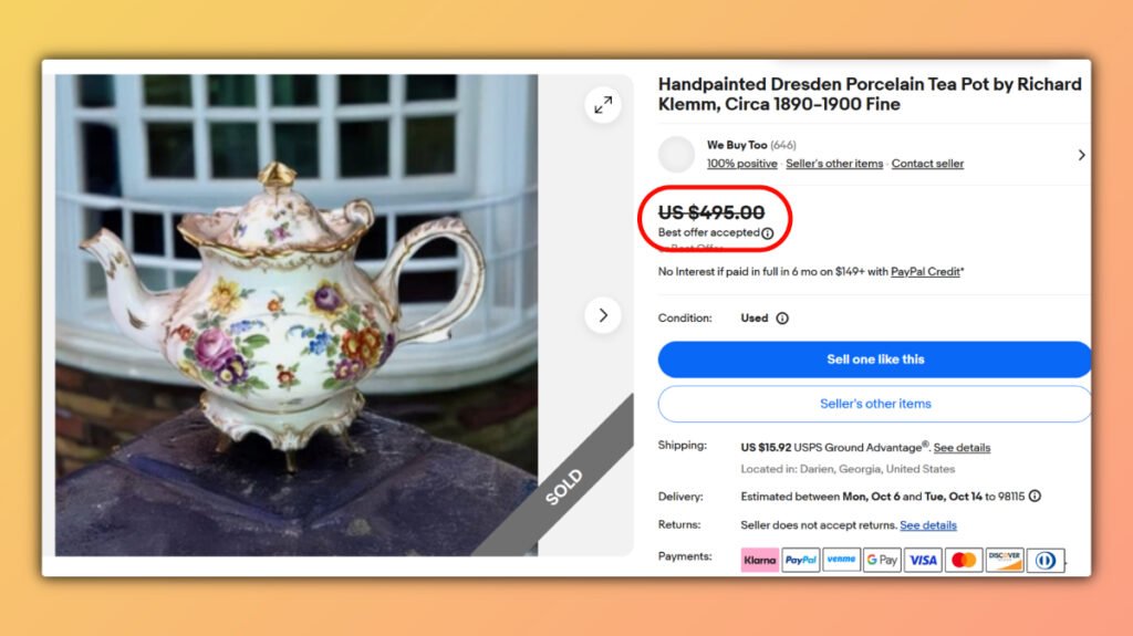 Dresden Porcelain Tea Pot