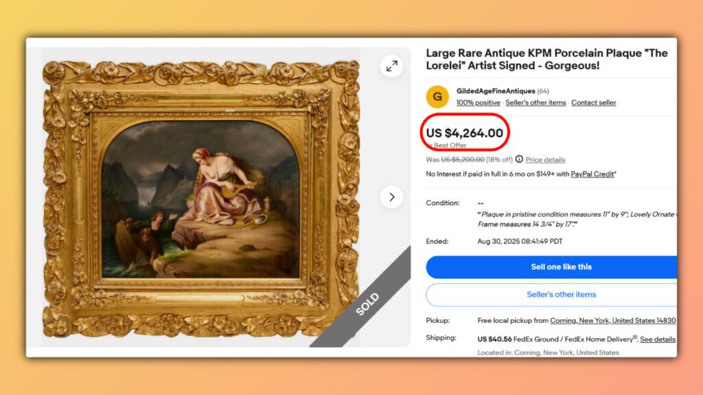 KPM Porcelain Plaque