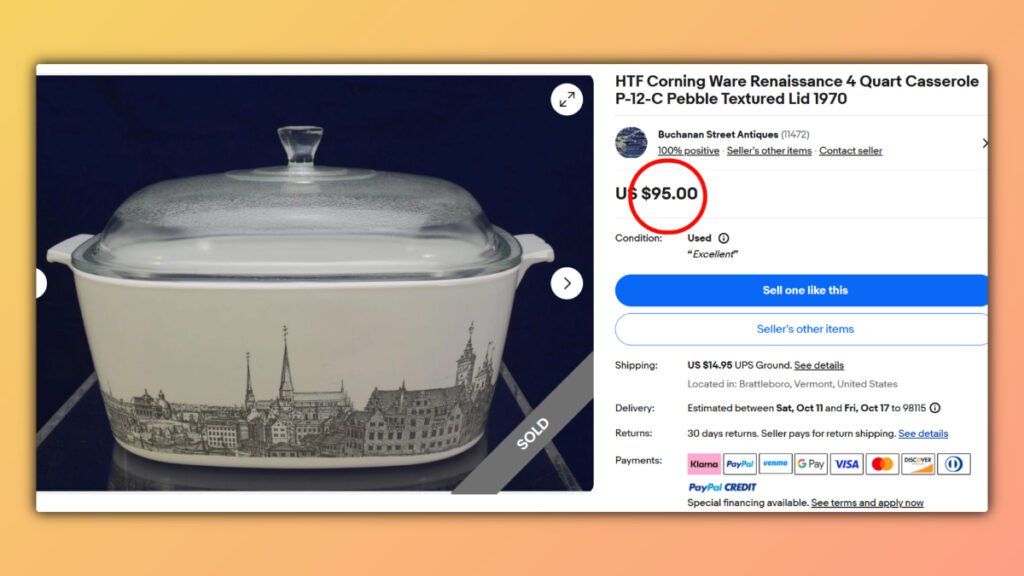 Renaissance CorningWare Dish