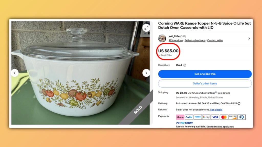 Spice of Life Corning Ware Casserole