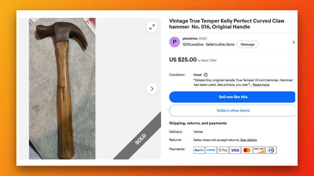 Kelly Perfect No. 016 Curved Claw Hammer