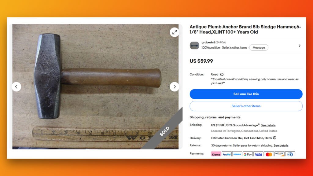Plumb Anchor Brand Hammer