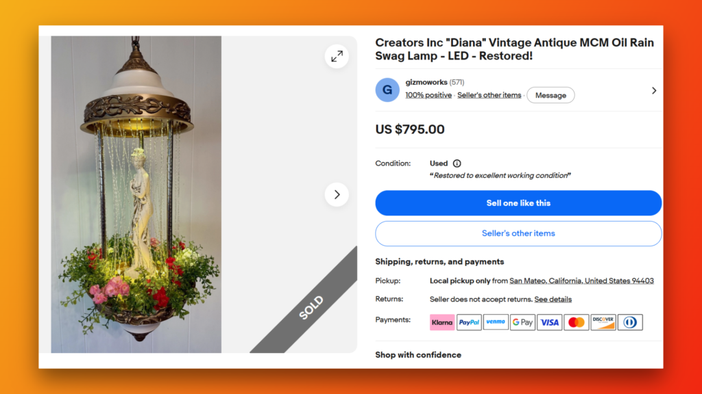 Creators Diana Figure Rain Lamp