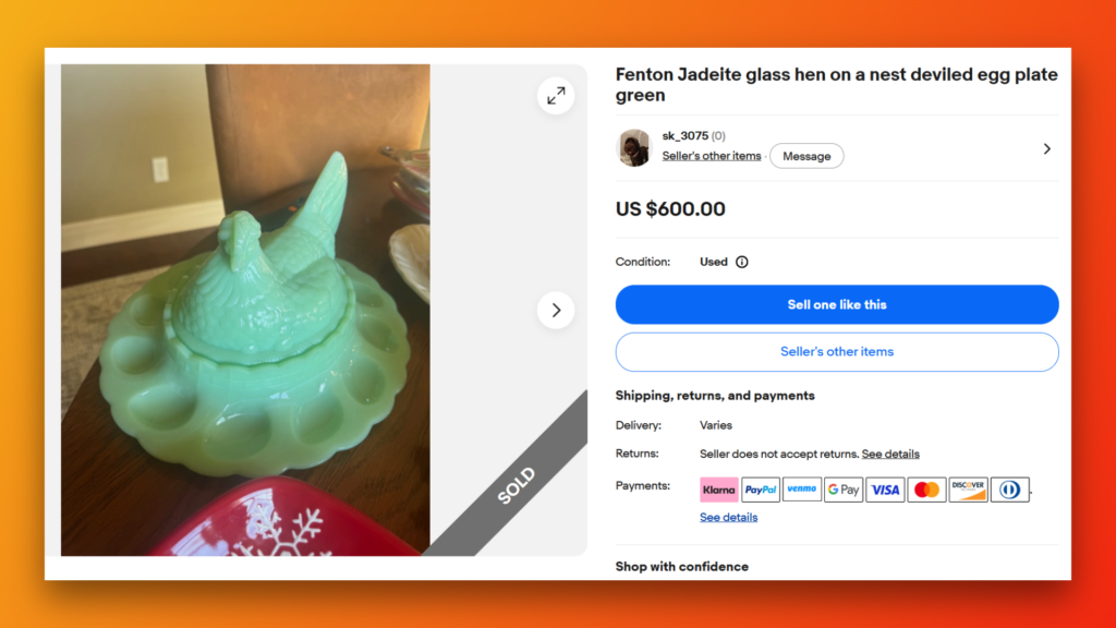 Fenton Jadeite dish