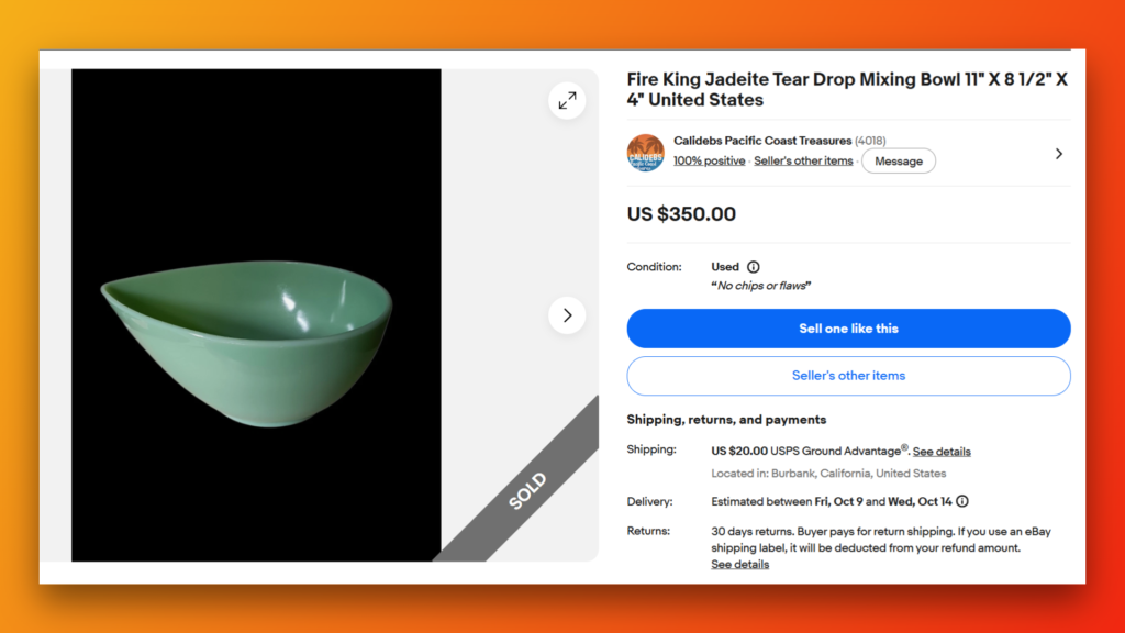 Fire-King Teardrop Nesting Bowls