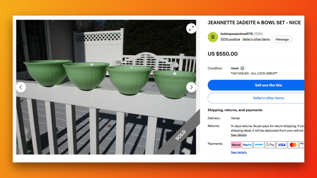 Jeannette Jadeite Bowls