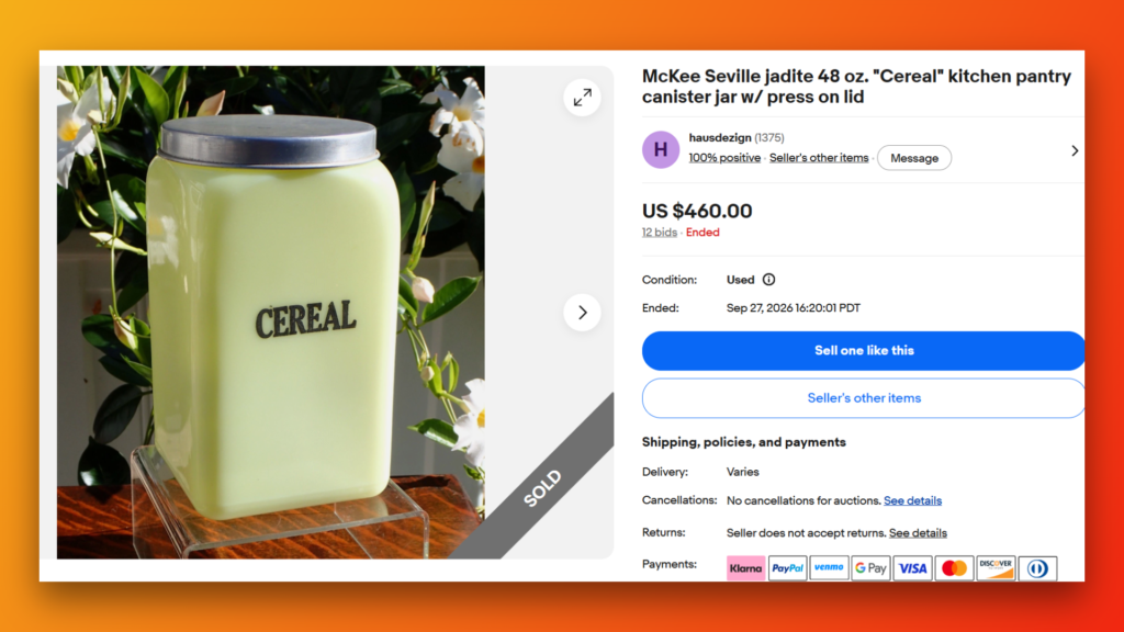 McKee Jadeite Canisters