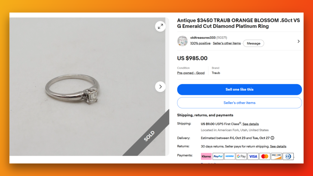 Traub Orange Blossom Ring