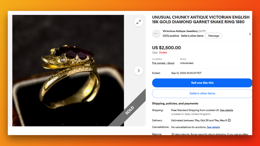 Victorian Snake Ring